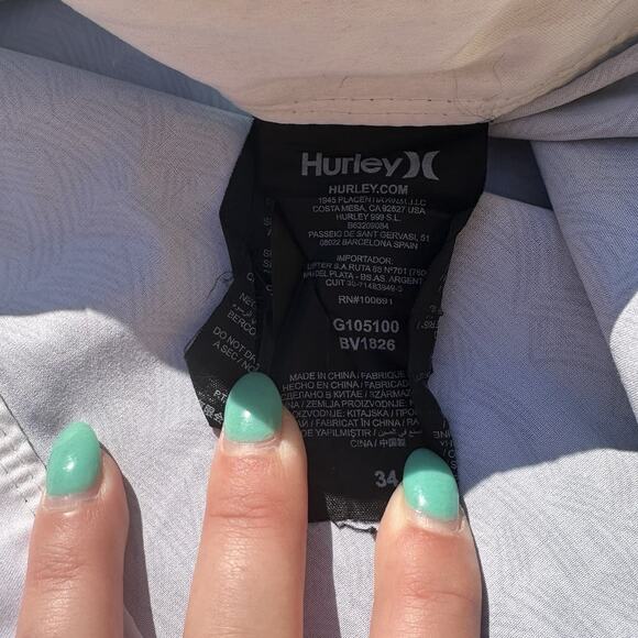 Hurley Men's Phantom Sleepy Hollow 20" Boardshorts Size 34 Blue Glaze Swim Short - Picture 4 of 8